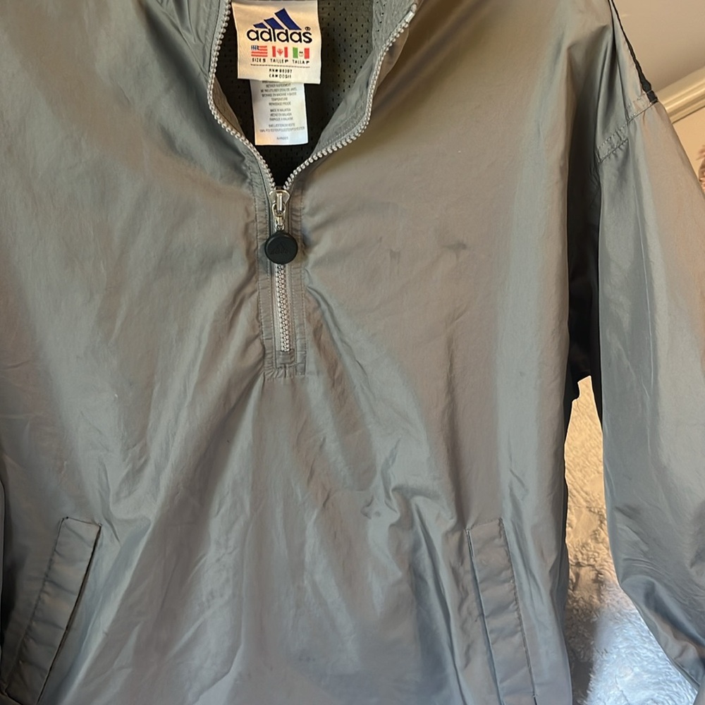 Adidas Gray Windbreaker Pullover - Picture 5 of 9